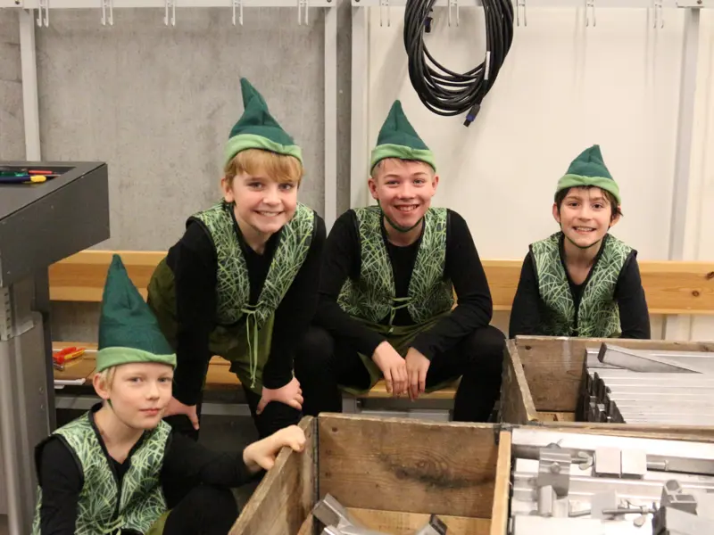 Balletdrenge i kostumer